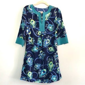 Buckhead Betties Peacock Blue Crosby Dress